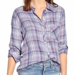 Euc Rails Hunter Coast Peony Button Front Top
